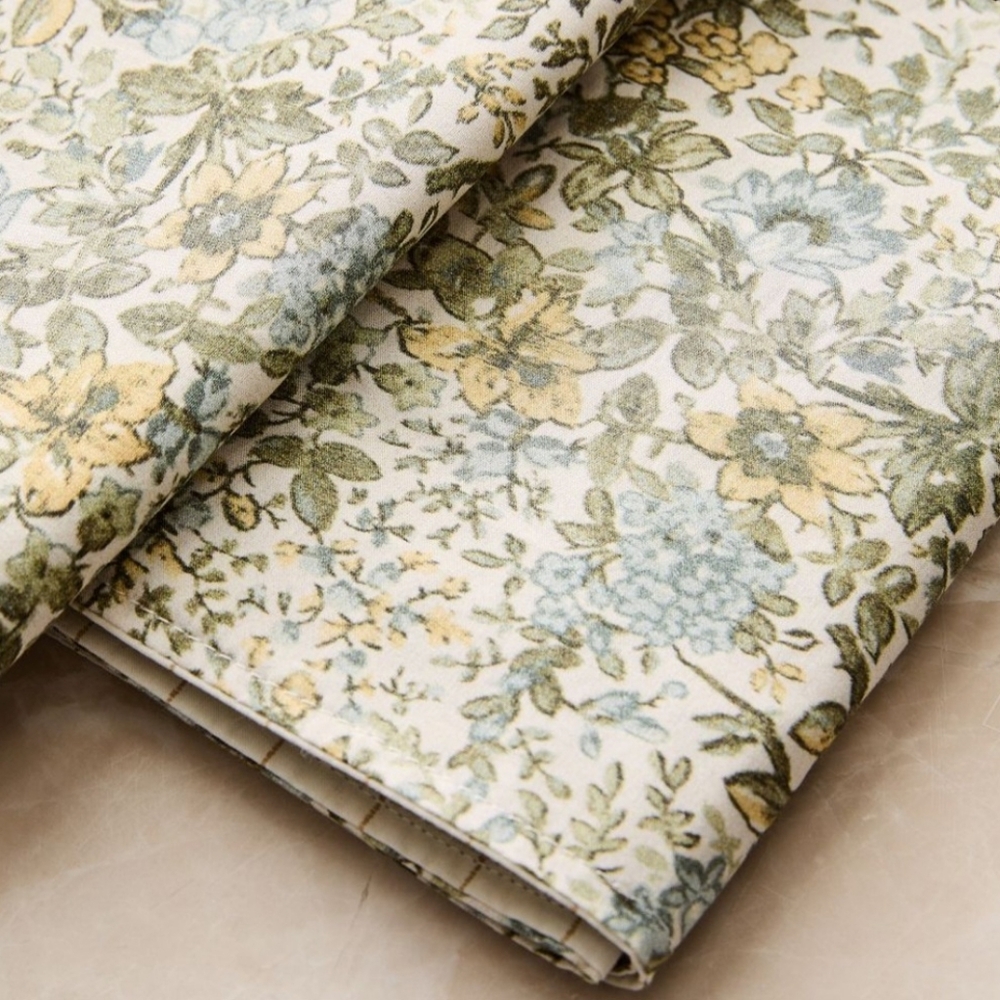 ❤️BUY 2 GET 1 FREE  Frankie Floral Napkin Sets, Color Yellow & Green - Picture 11 of 16